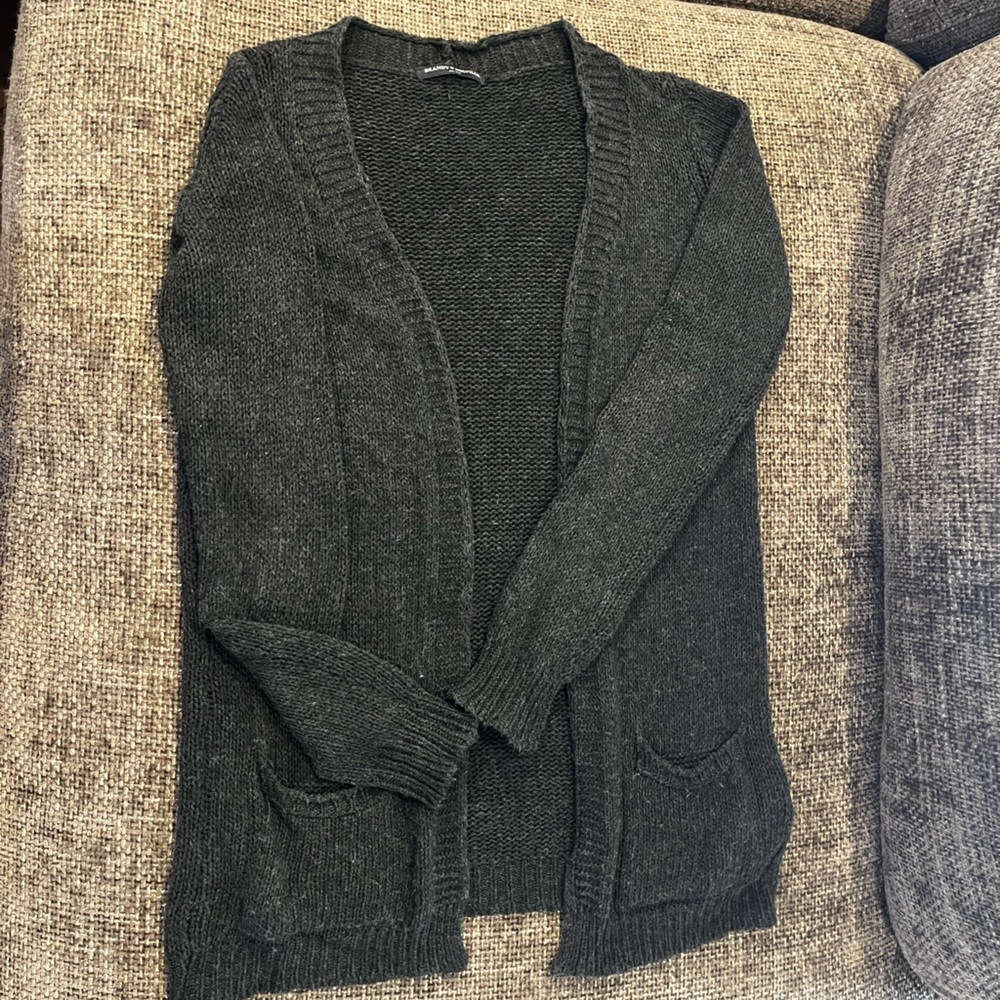 Brandy Melville Dark Gray Knitted Cardigan